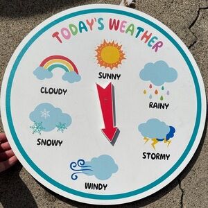 Colorful Weather Wall Decor Learning Tool